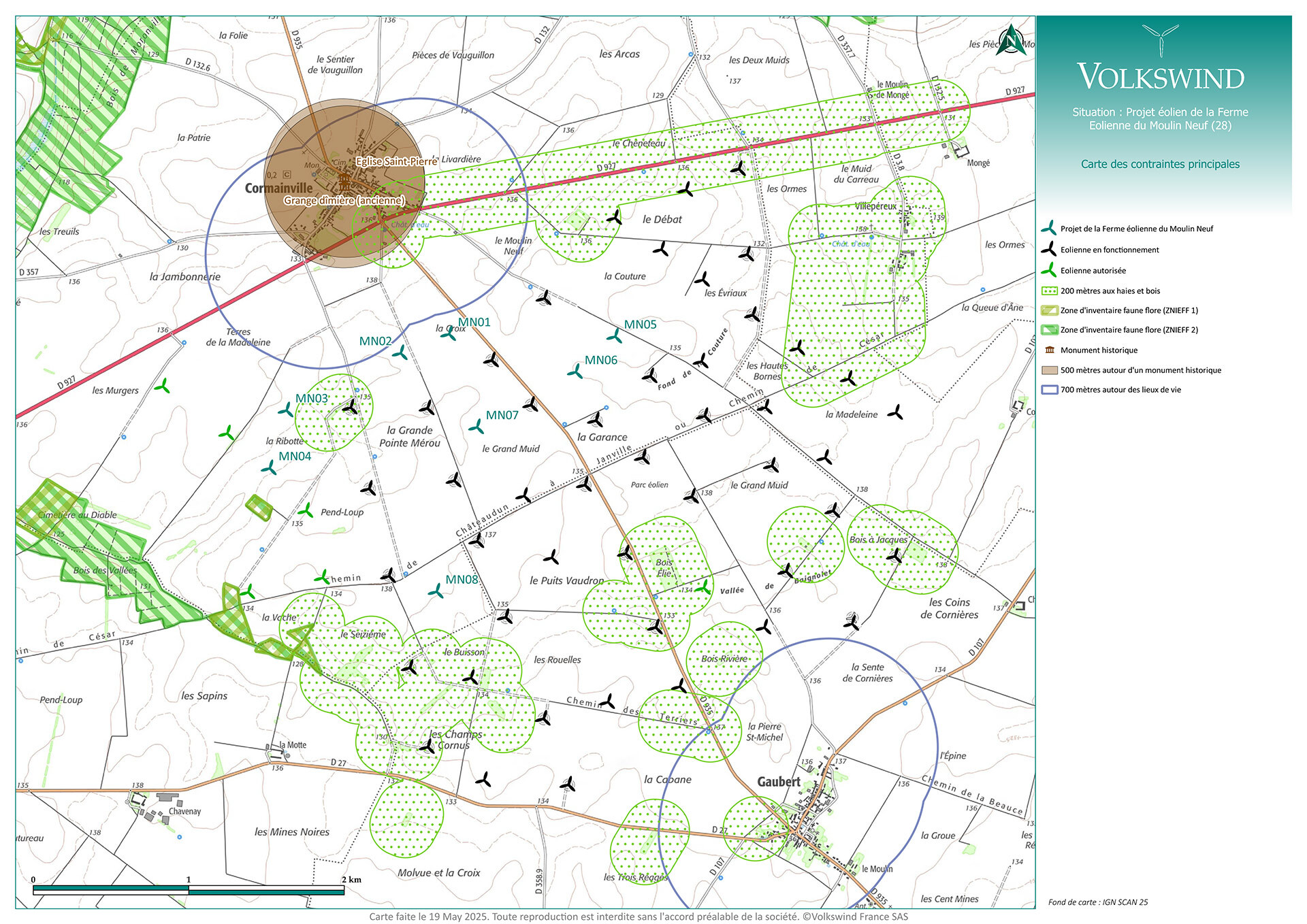 Plan du parc éolien